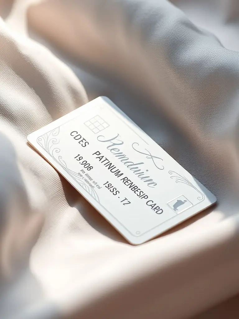 A high-quality image showcasing the Platinum Plan subscription card with a sleek silver background and metallic accents, emphasizing sophistication and professionalism.